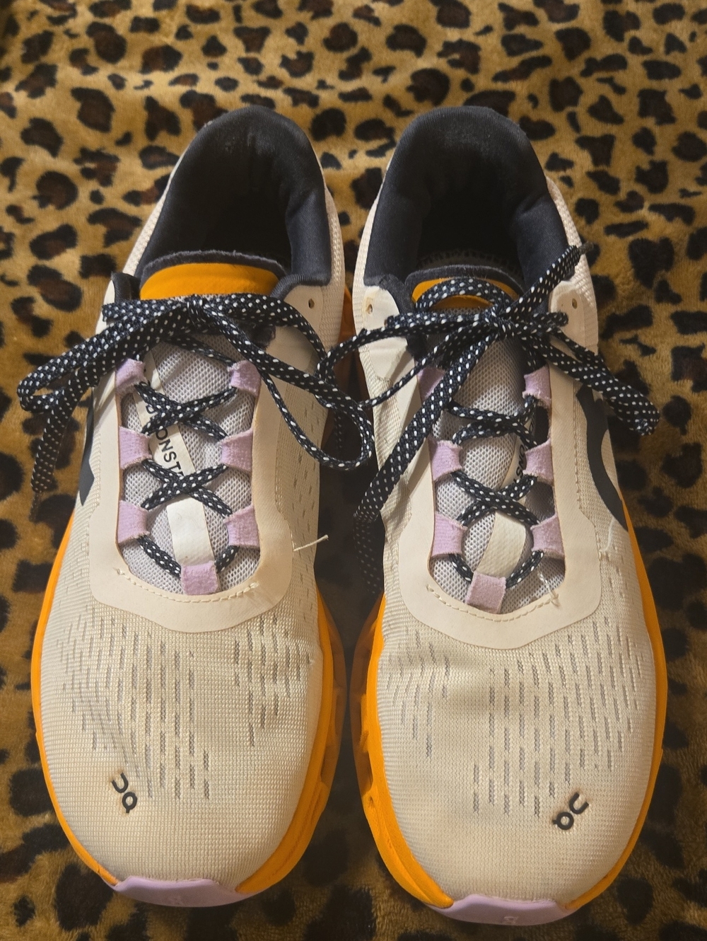 Light Beige and Orange Women's Running Shoes - Unbranded